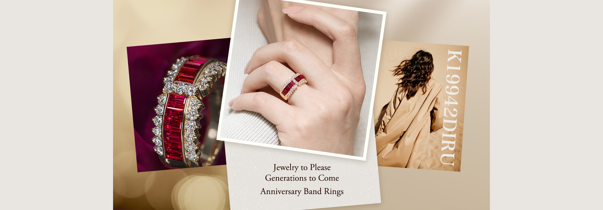 ANNIVERSARY BAND RINGS Baguette Cut Ruby